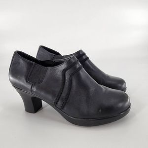 Dansko banks black heel shoes 38 womens clog pumps work